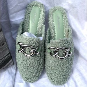 Jeffrey Campbell Loafer Shearling Slipper Mule 11